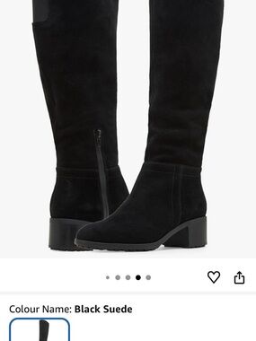 Blondo Black Suede Over-the-Knee Block Heel Boots